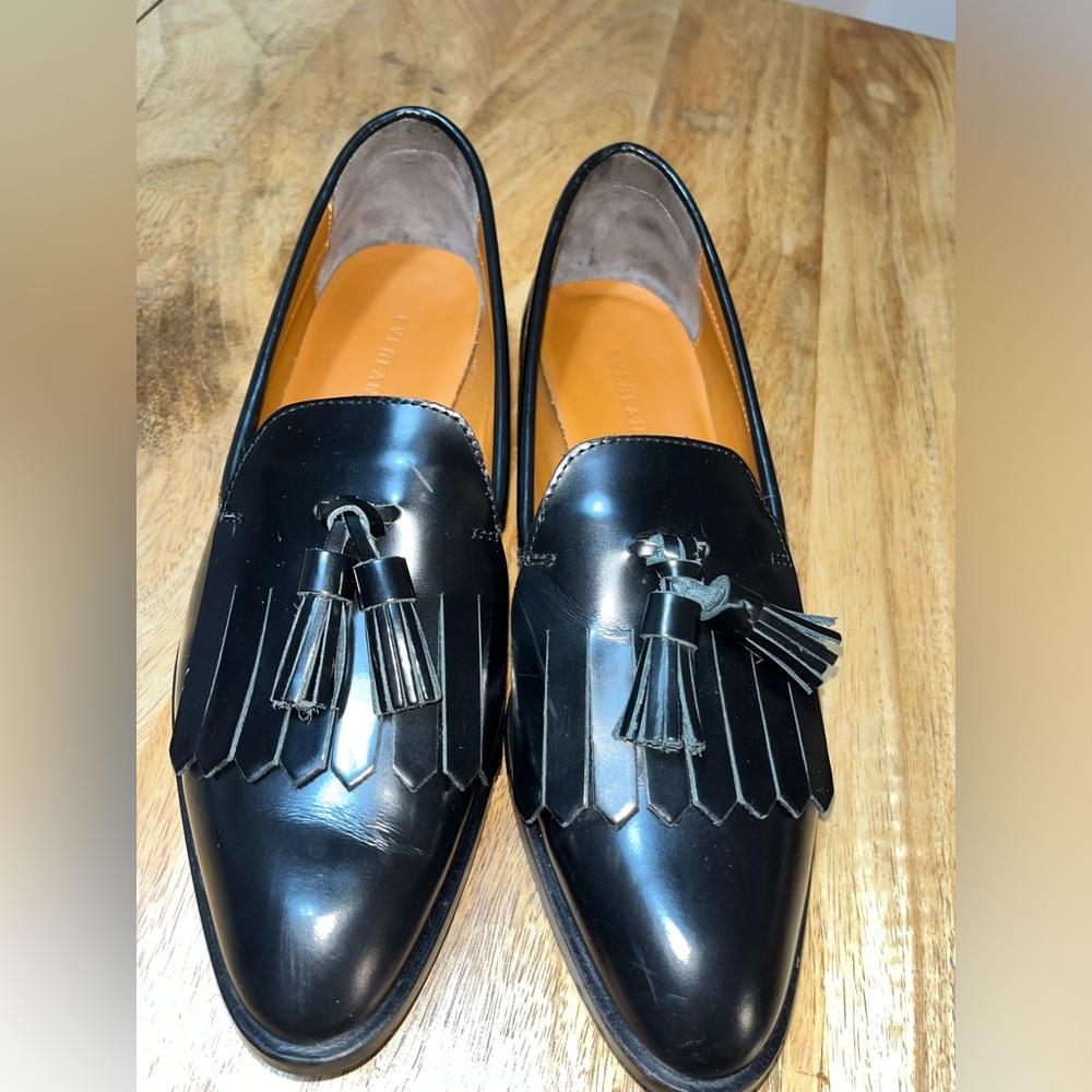 Everlane The Modern Tassel Loafers in Black 8 Womens Oxfords
